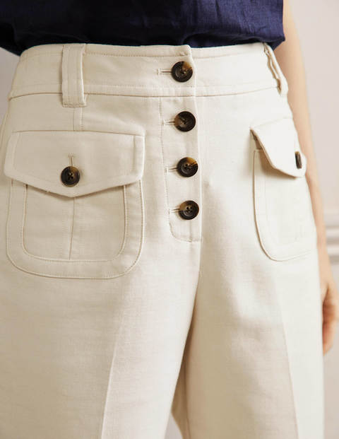 Carrie High Waisted Trousers - Meringue