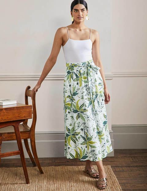 Rosemary Linen Midi Skirt