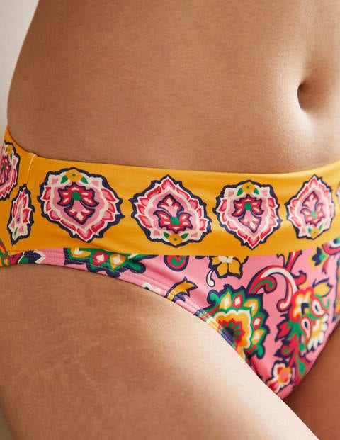 Bas de bikini Porto - Azalée, motif Decorative Blooms