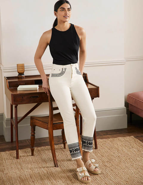 Relaxed Straight Jeans - Washed Black 