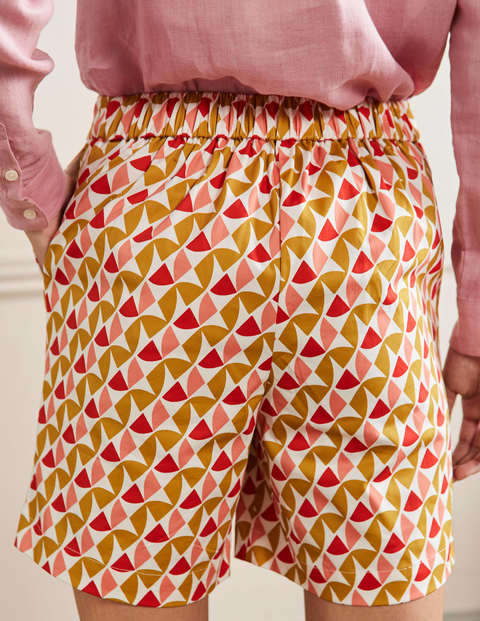 Danby Pull On Shorts - Brioche, Rainbow Tile