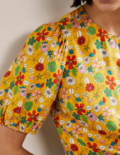 Adriana Puff Sleeve Top - Honeycomb, Ditsy Bloom