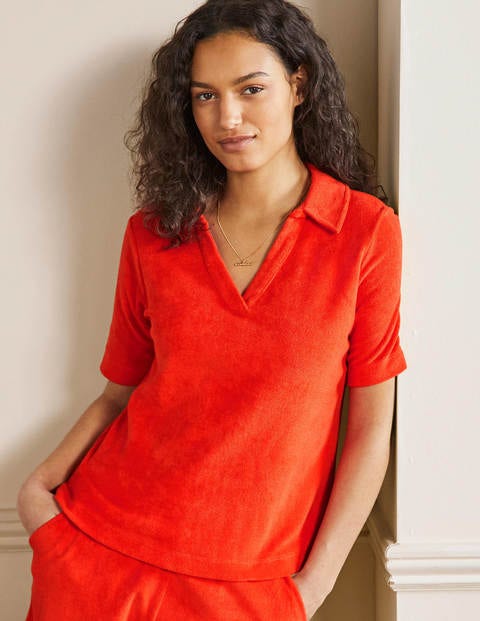 Erica Towelling Polo Top