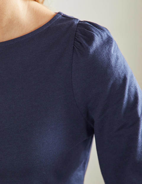 Supersoft Boat Neck Top - Navy