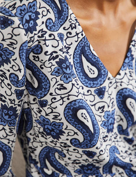Blouson Sleeve Maxi Dress - Hyacinth, Enchanting Paisley