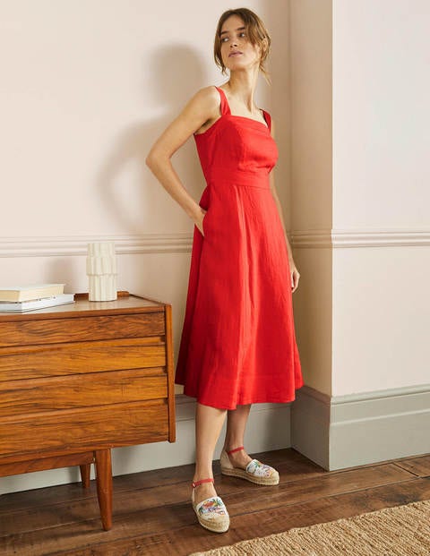 Virginie Linen Midi Dress - Chambray 