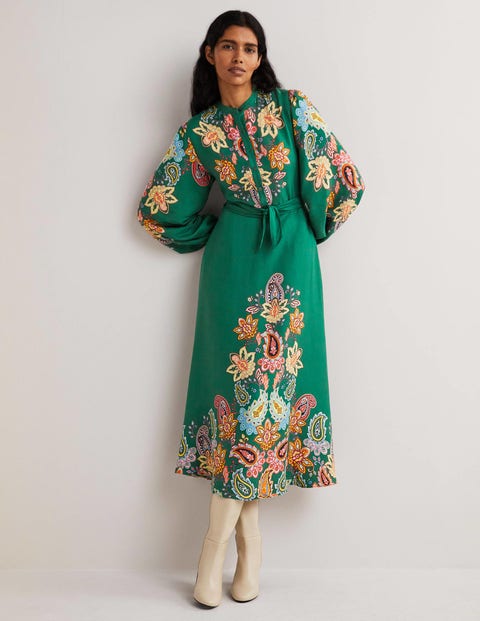 Blouson Sleeve Midi Dress - Trekking 