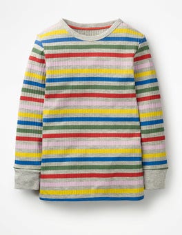Stripy Ribbed T-shirt