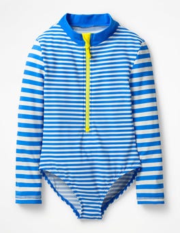 Stripy Long-sleeved Swimsuit