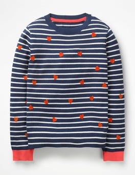 Flocked Heart Jumper