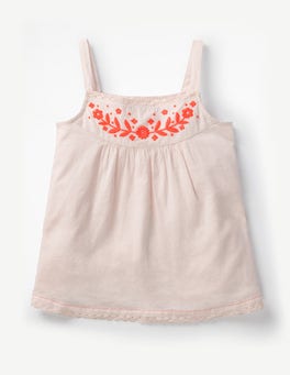 Embroidered Strappy Top