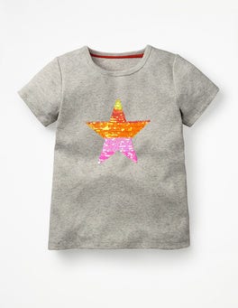 Sequin-change T-shirt