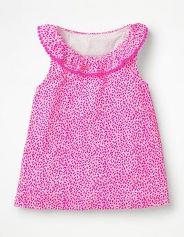 Printed Ruffle Tank