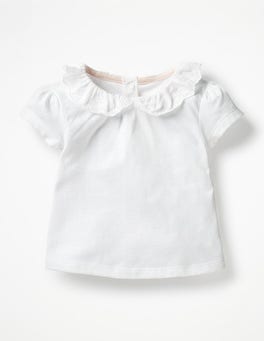 Broderie Collar T-shirt