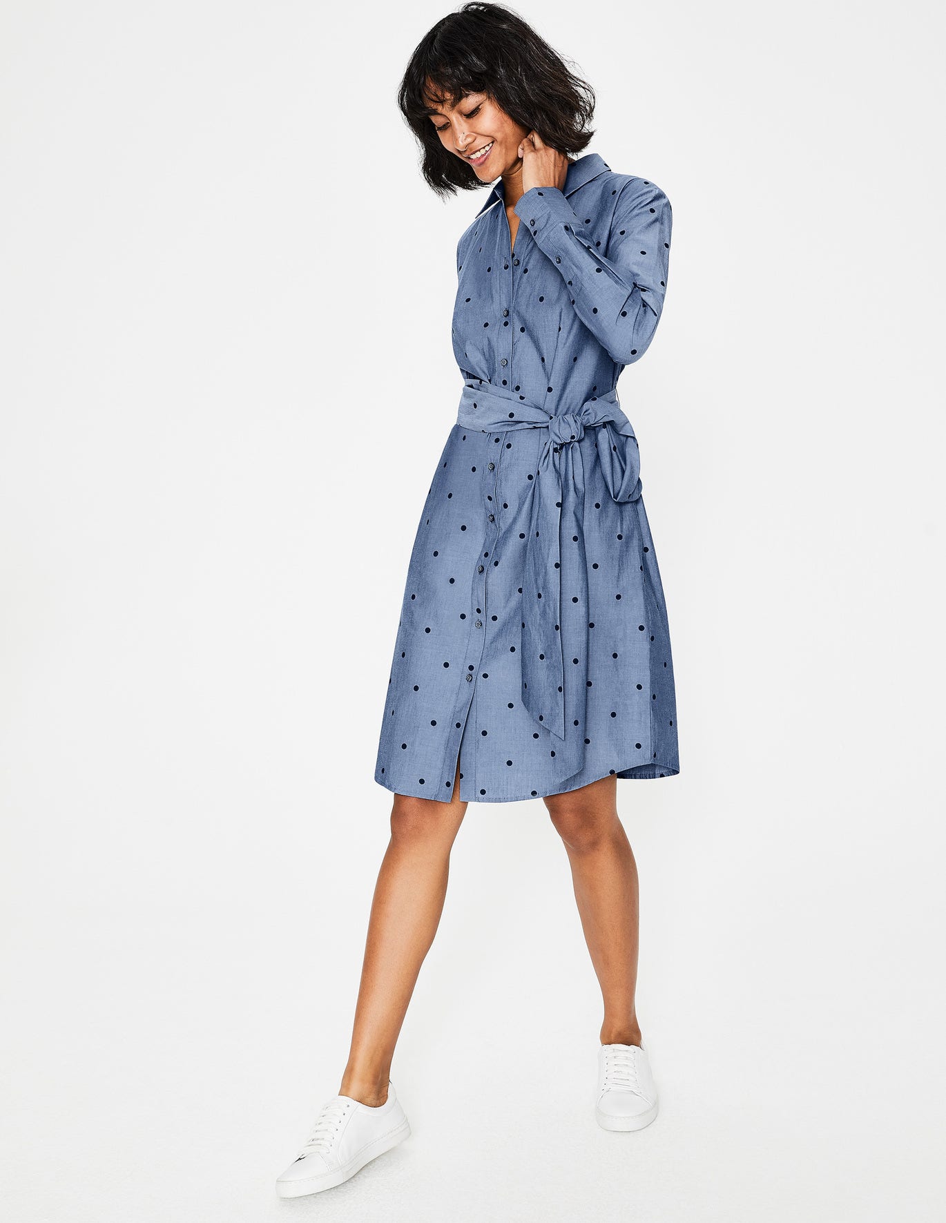 boden denim shirt dress