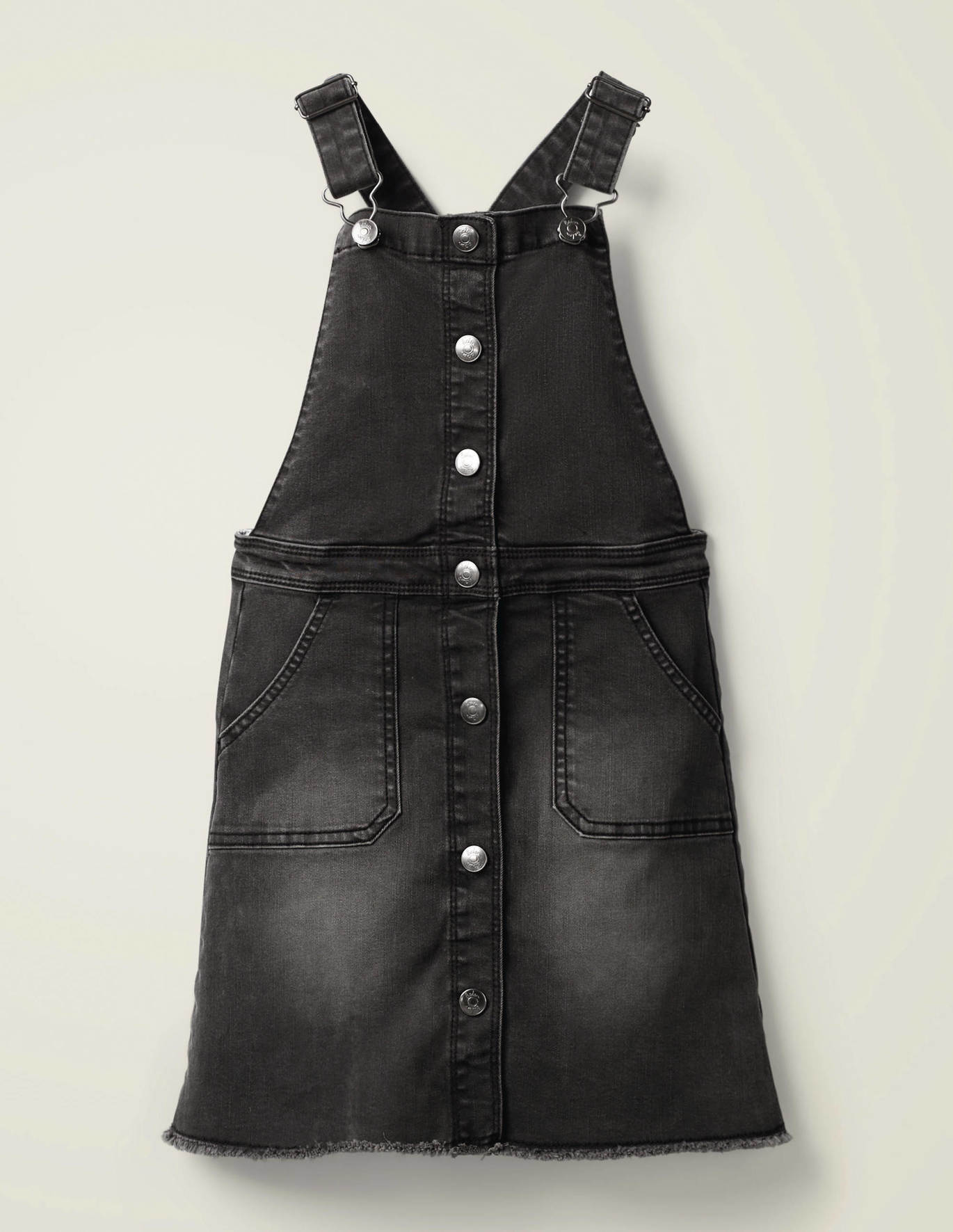 overall dress with buttons