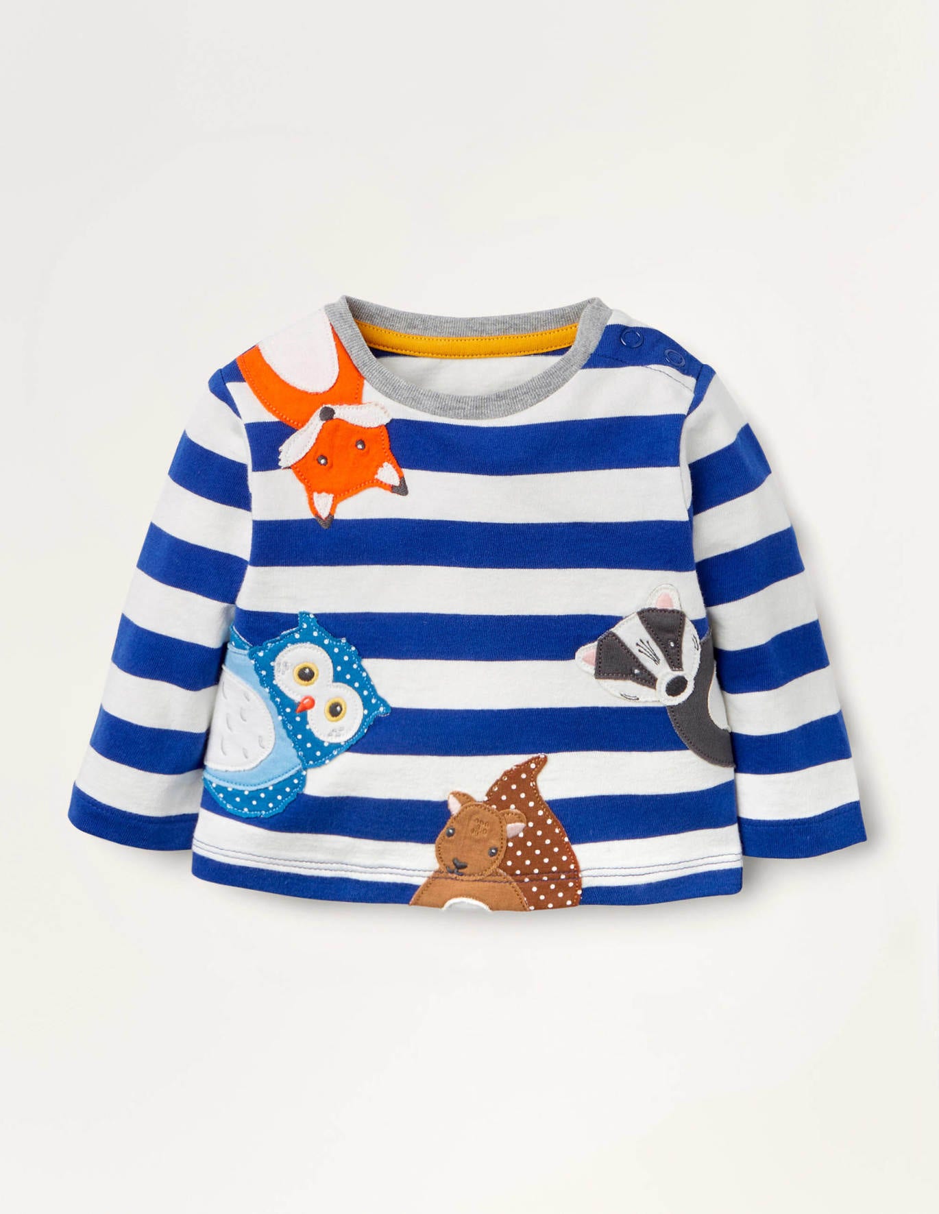 Brand new Mini Boden Boys Applique long sleeve top cotton UK Size 3-4 years 