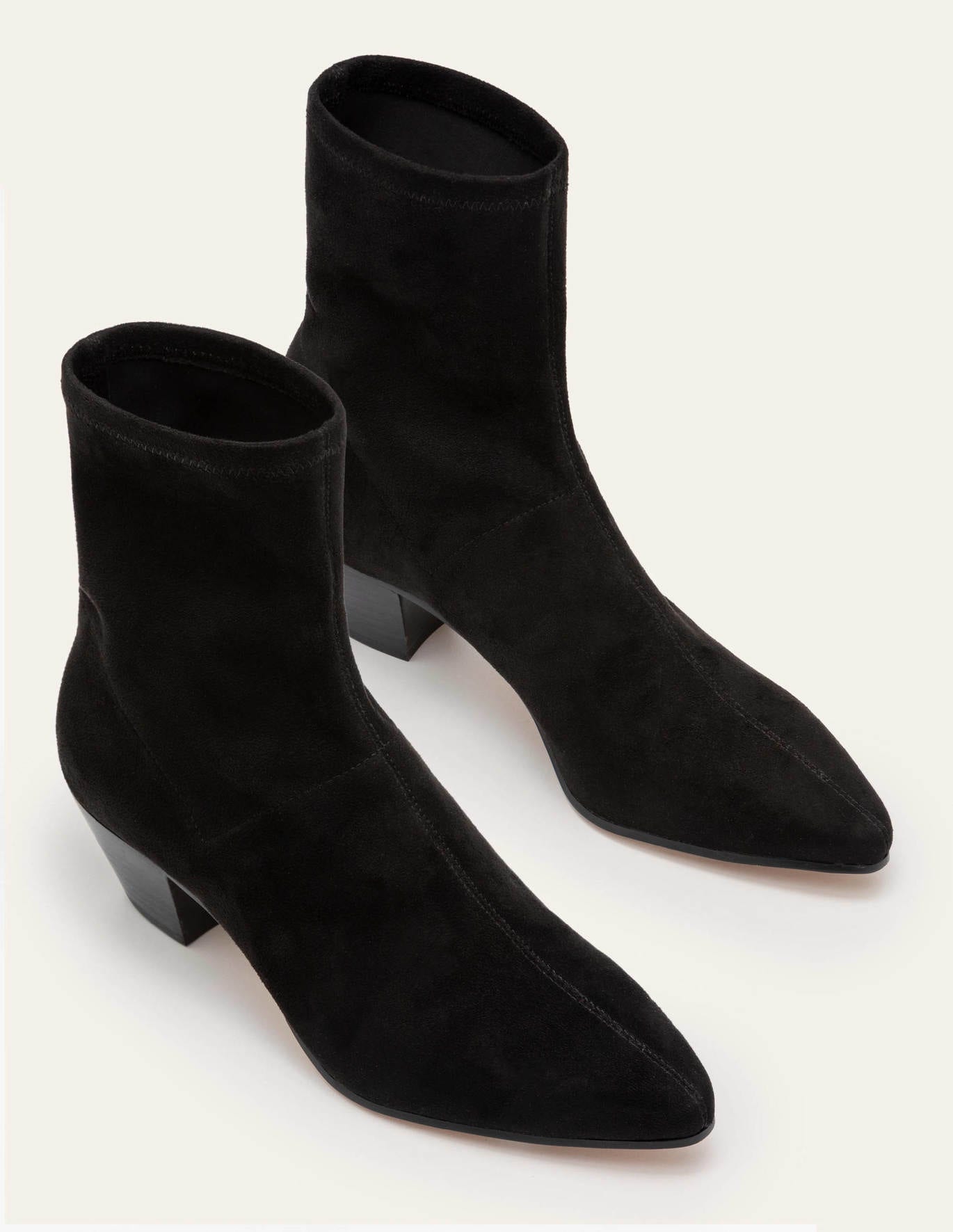 stretch black booties