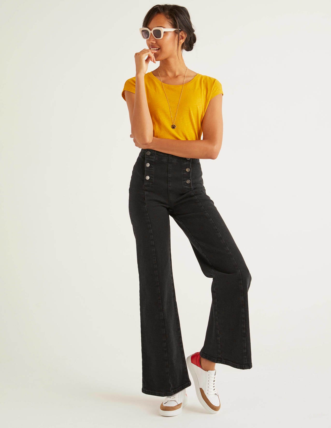 wide leg sailor jeans