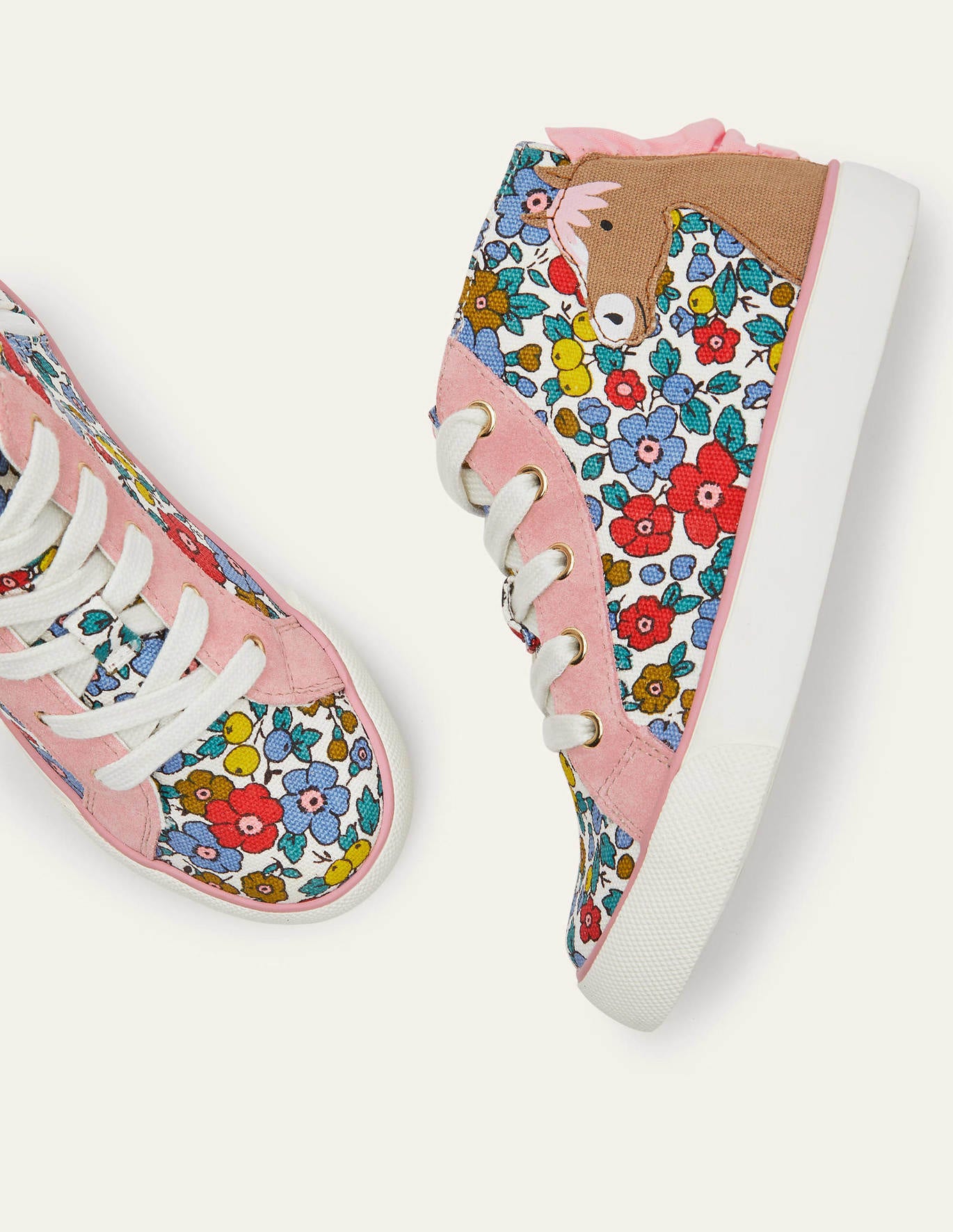 Boden Fun Novelty High Top Sneakers - Multi Floral Horse