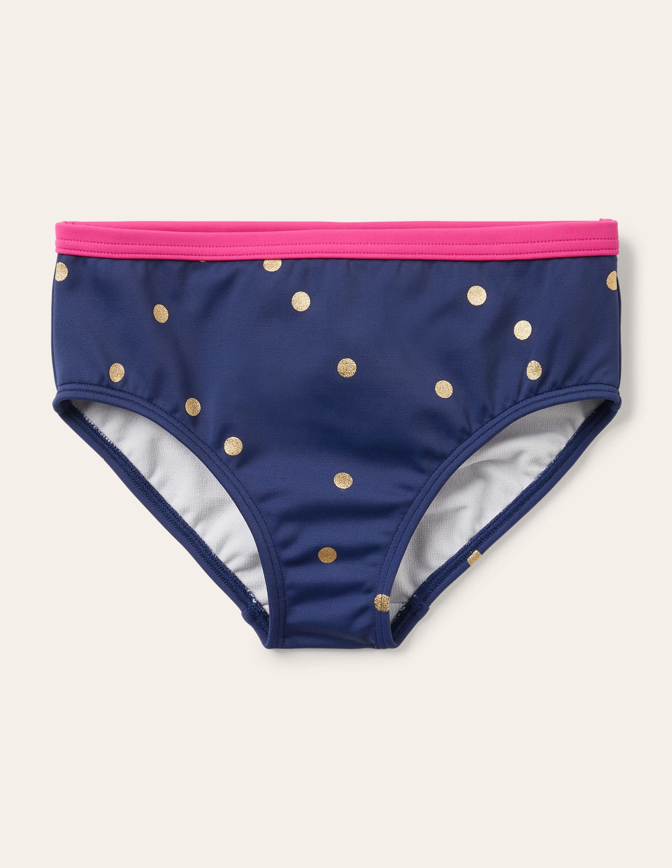Boden Patterned Bikini Bottoms - Harmony Blue Gold Spot