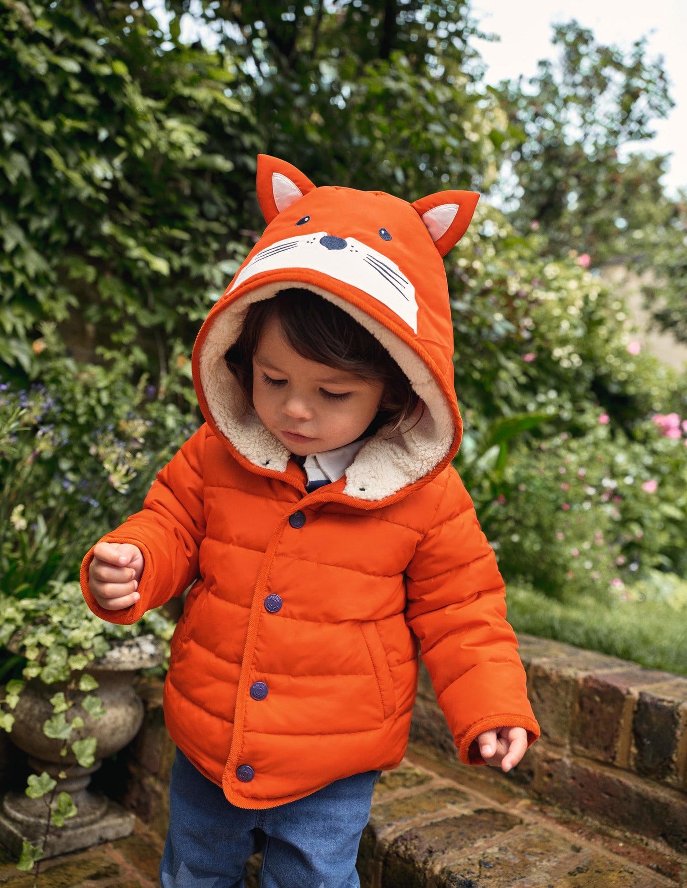 Boden Padded Jacket - Autumn Maple Orange Fox