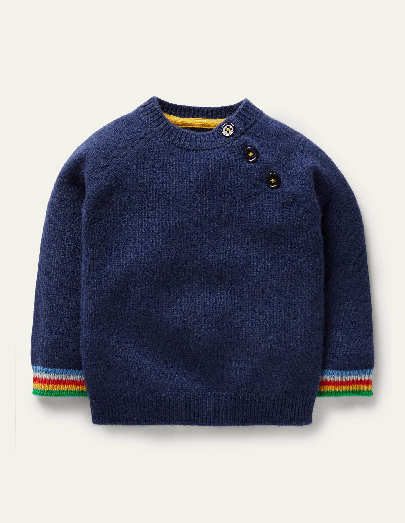 Boden Cashmere Textured Sweater - College Blue