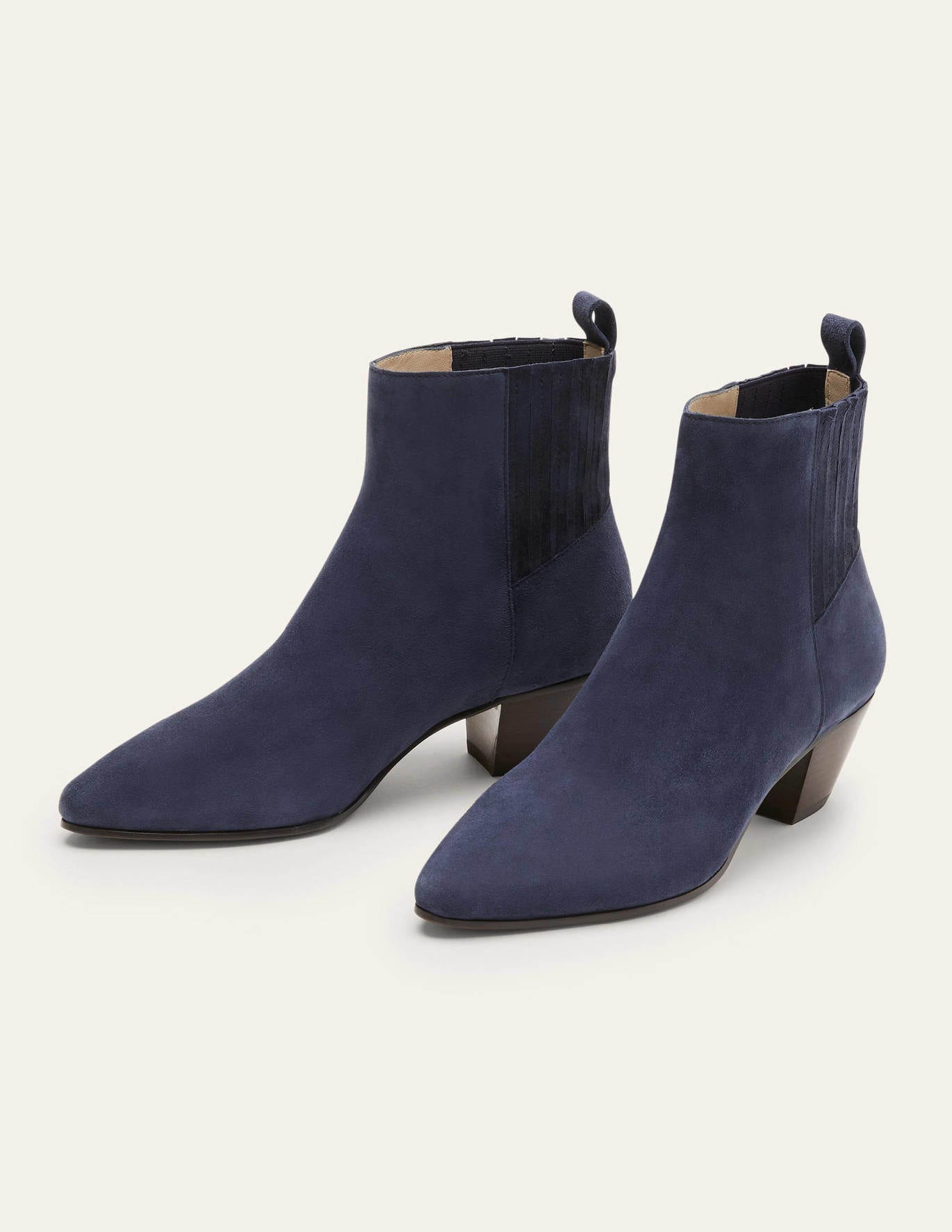 Boden Western Ankle Boots - Navy