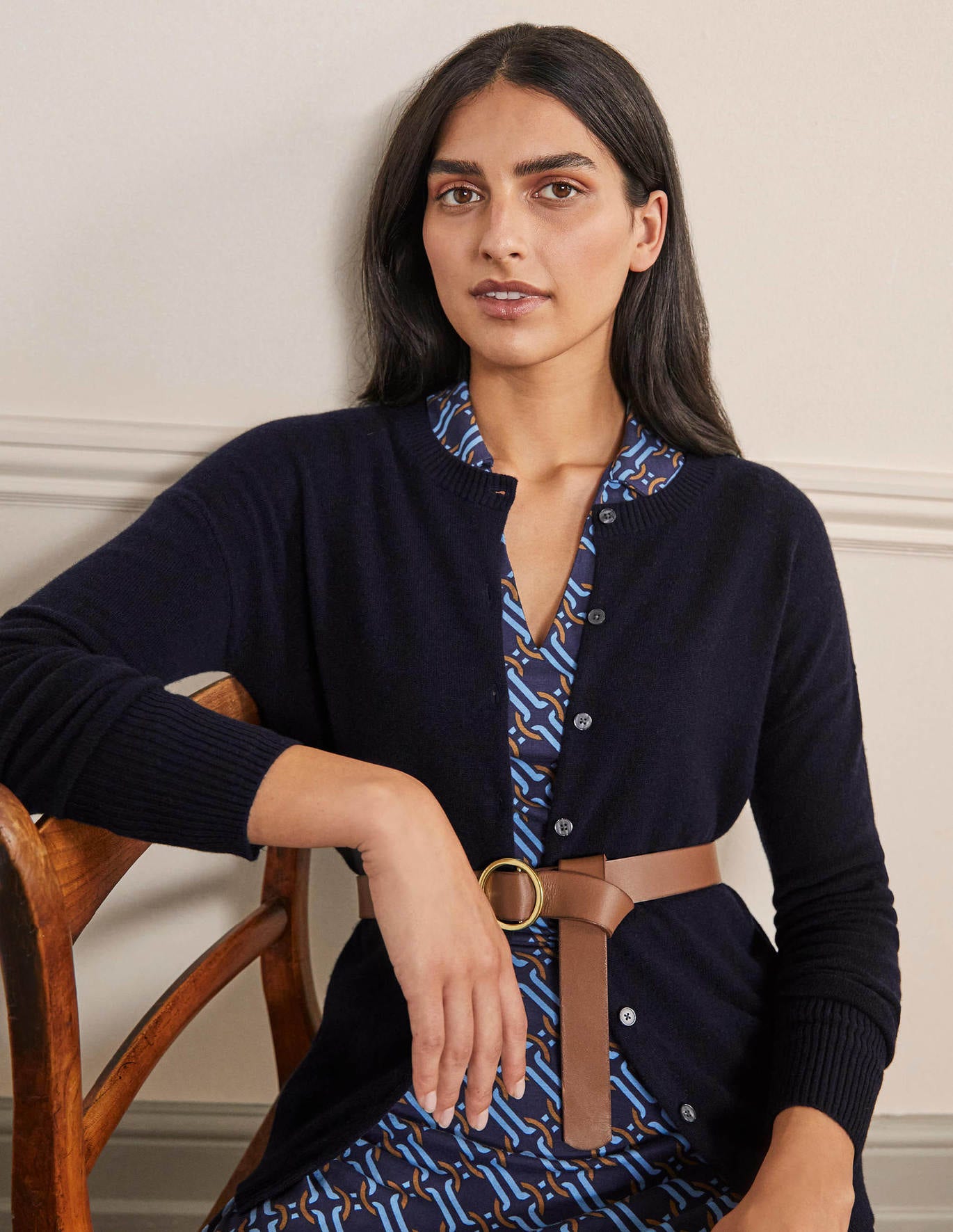 Navy cashmere cardigen