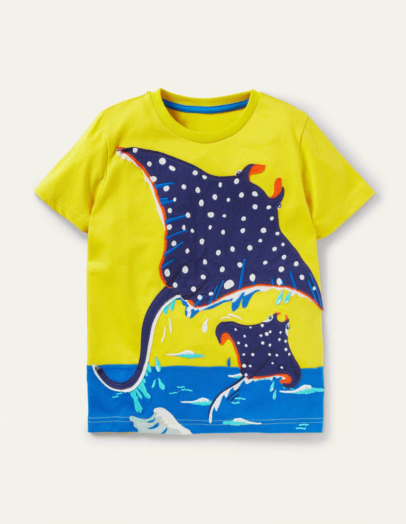 Boden Underwater Animal T-shirt - Maximillion Yellow Mantaray