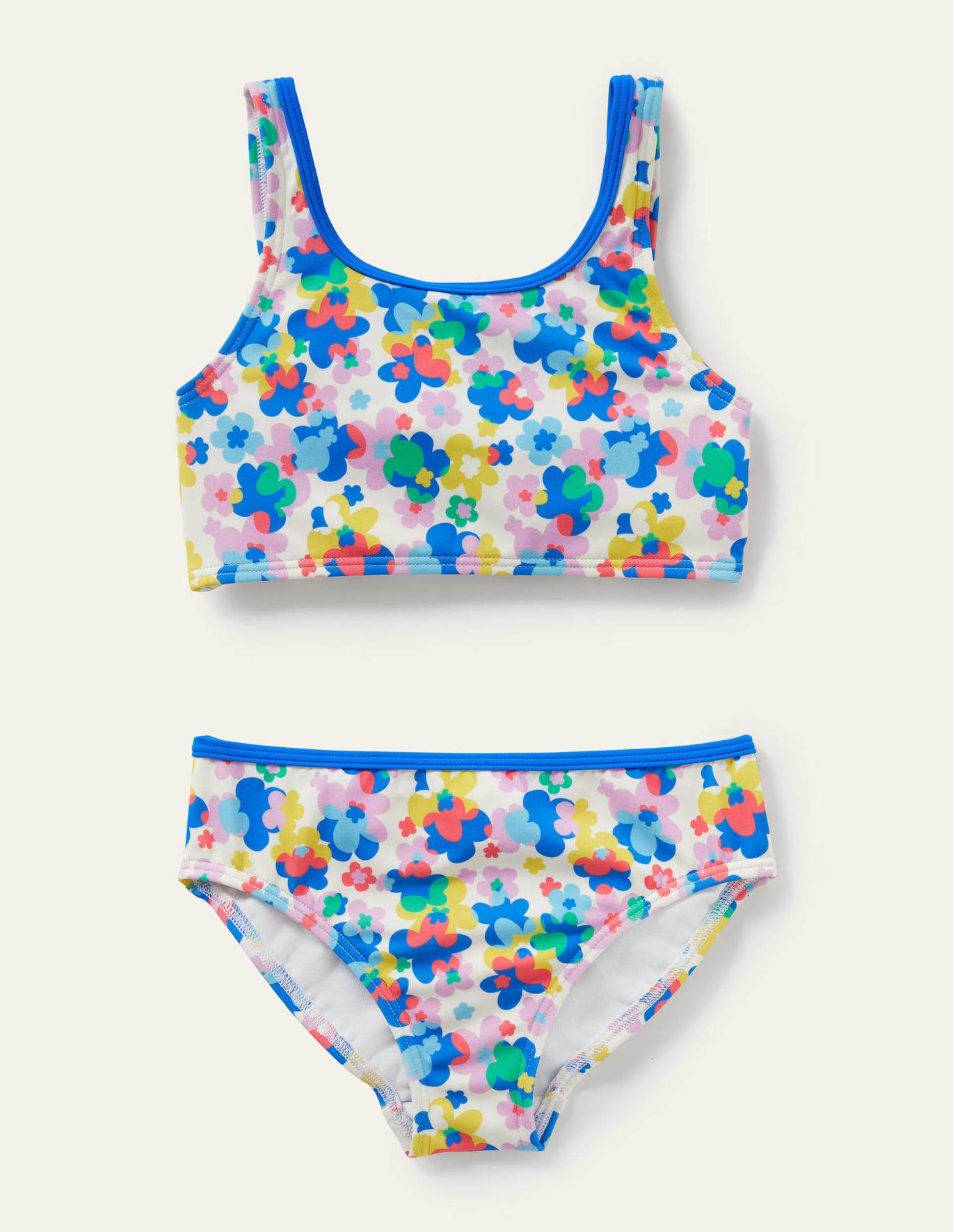 Boden Floral Print Twist Back Bikini Set - Multi Happy Ditsy Floral