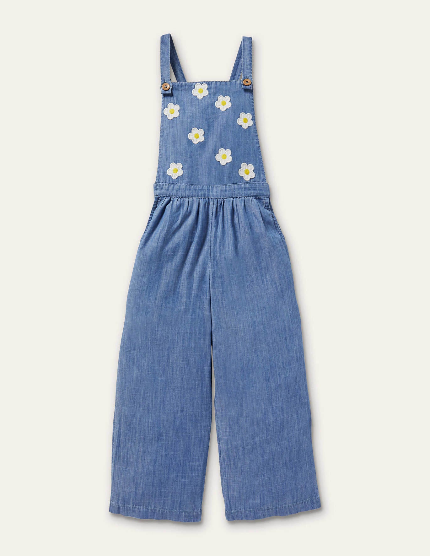 Boden Floral Overalls - Daisy Chambray