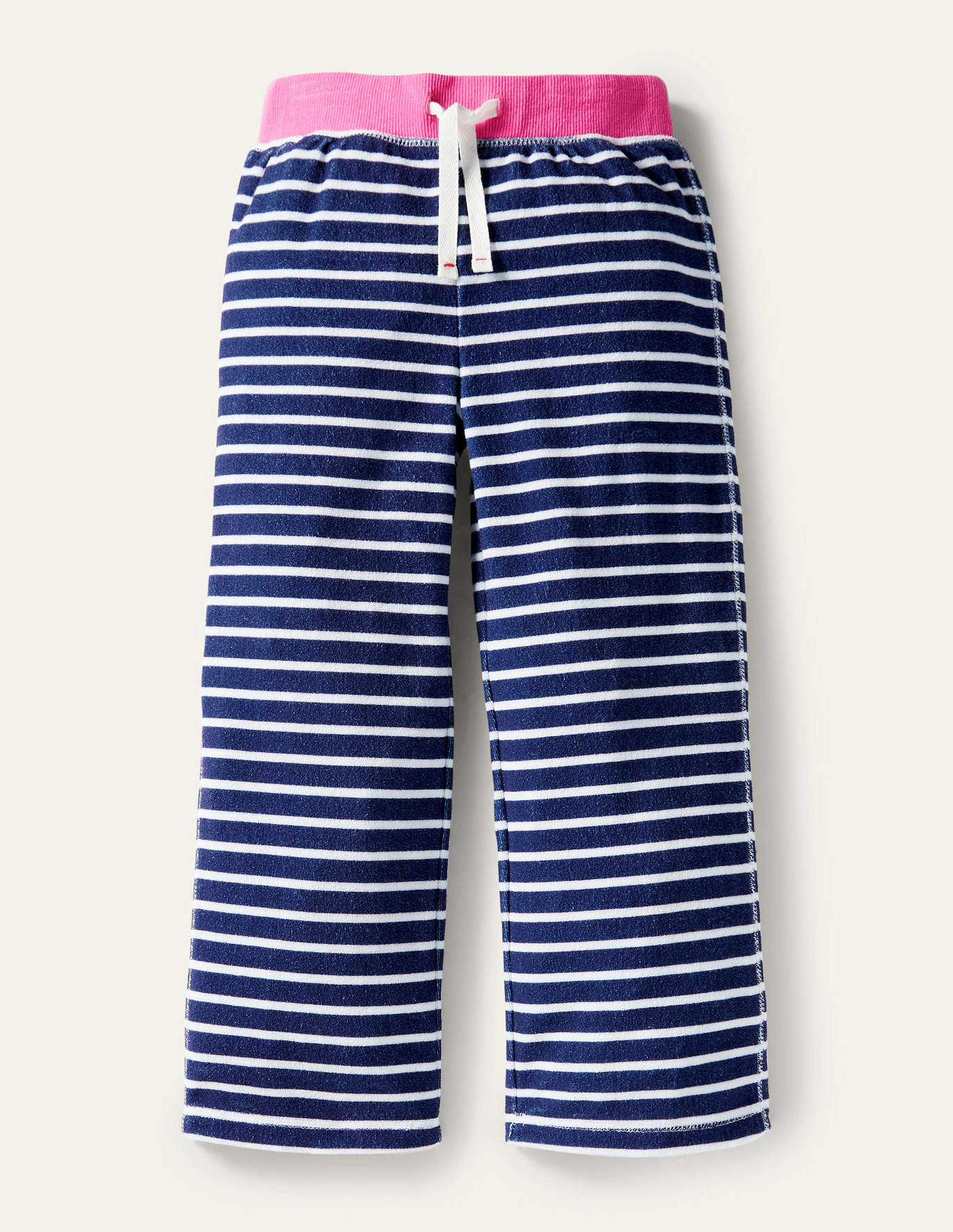 Boden Towelling Pants - College Navy/Ivory