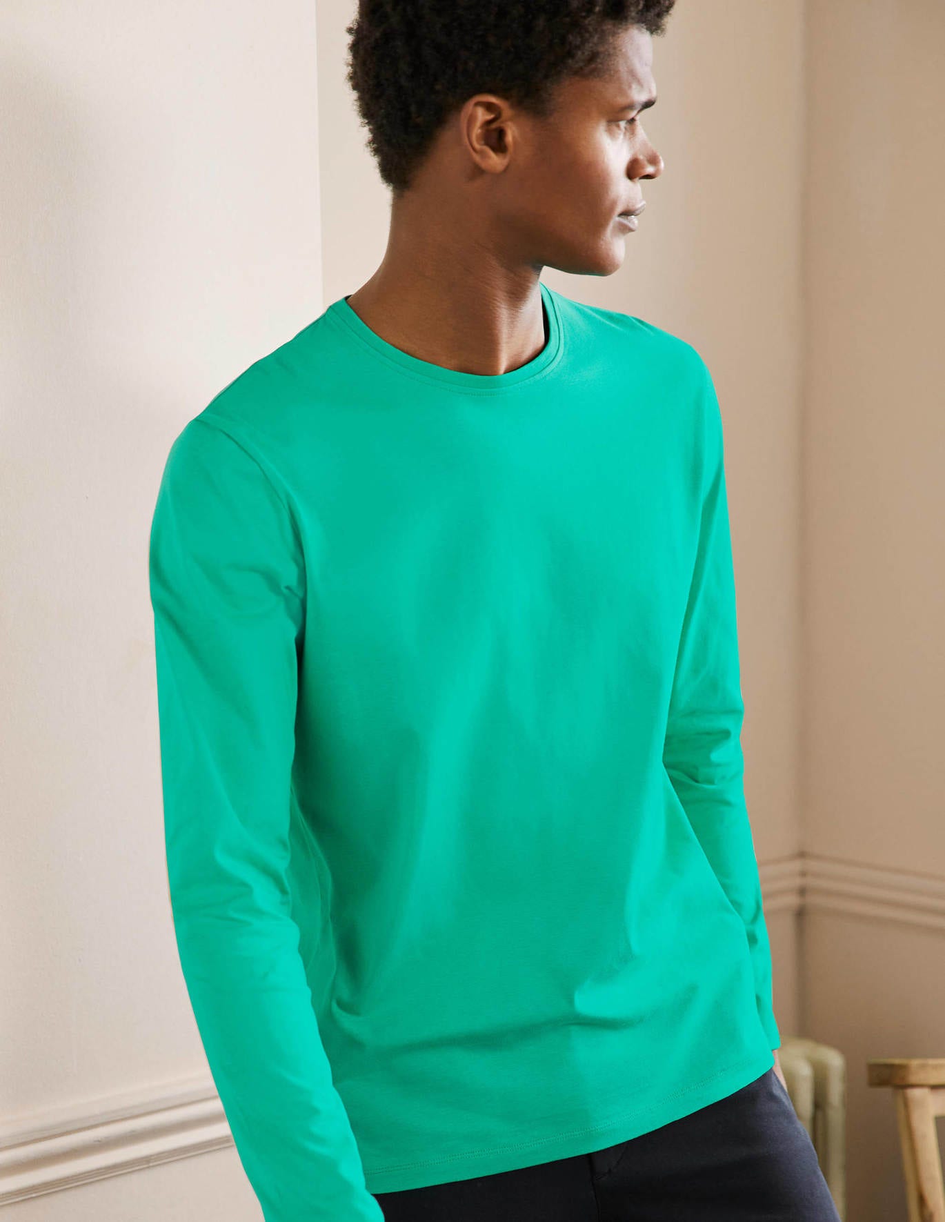 Boden Classic Long-Sleeved T-shirt - Sea Green