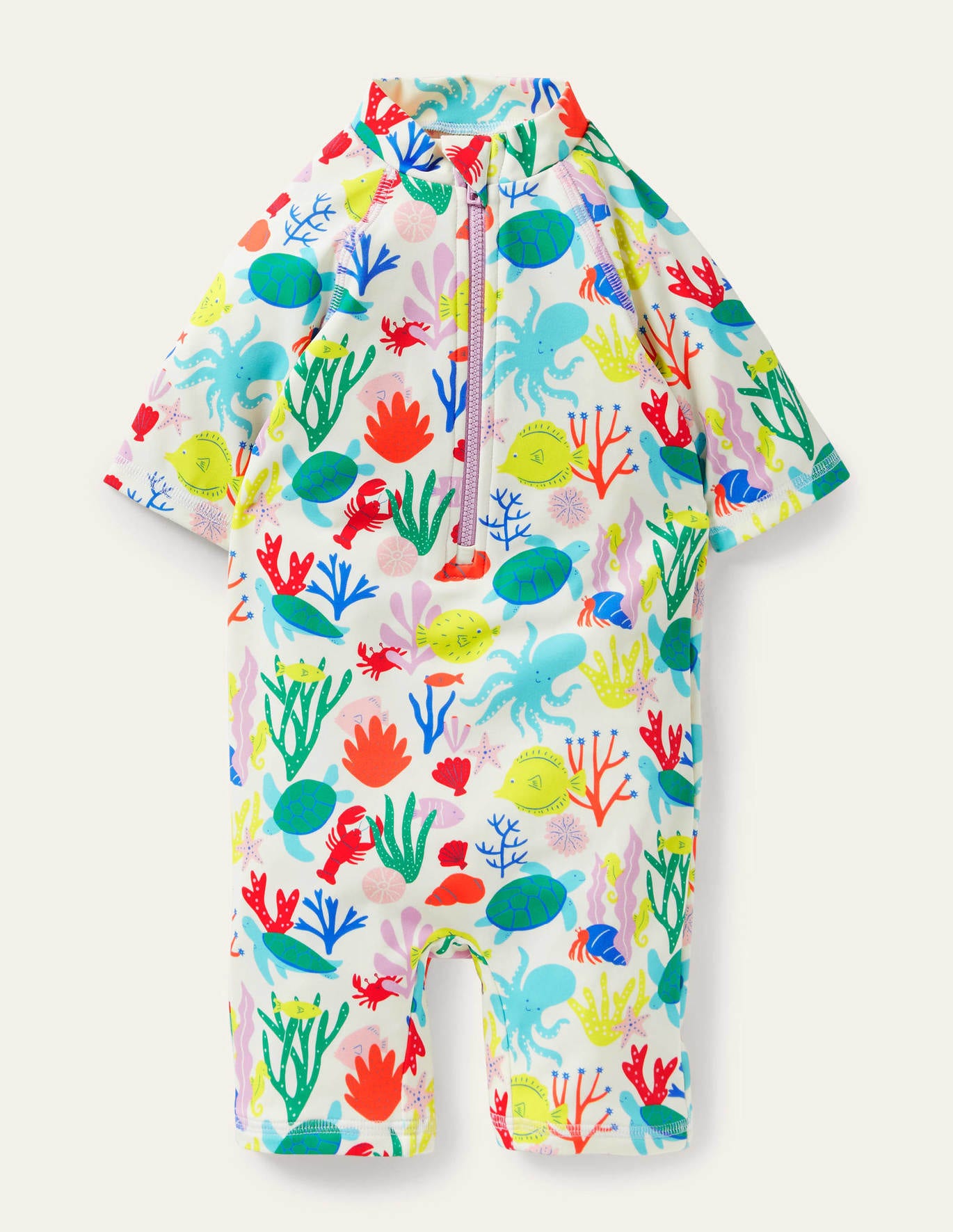 Boden Fun Surf Suit - Ivory Coral Reef