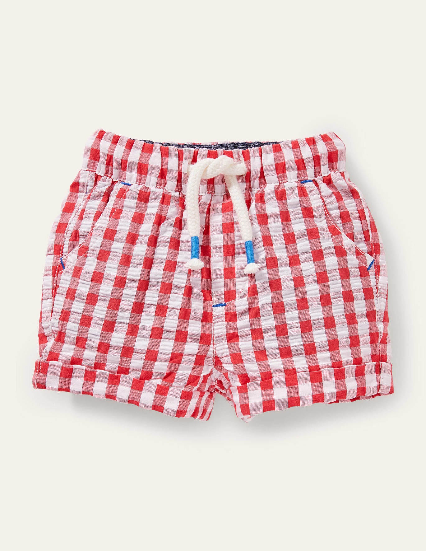 Boden Check Woven Shorts - Strawberry Tart Gingham