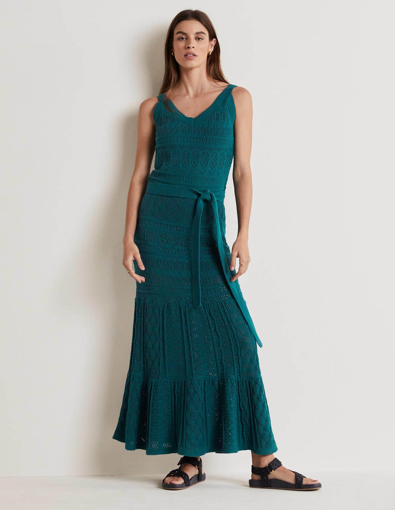 Boden Knitted Lace Maxi Dress - Chesapeake Bay