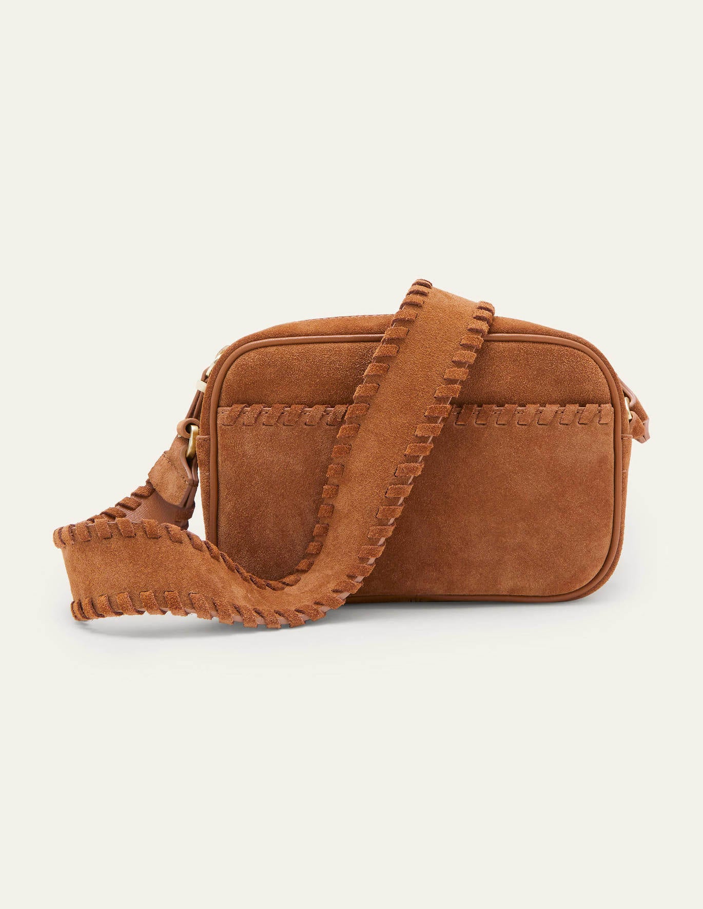 Boden Stitch Detail Crossbody Bag - Tan