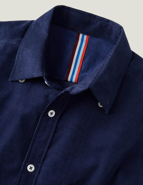 Chemise en velours c tel Bleu marine clair