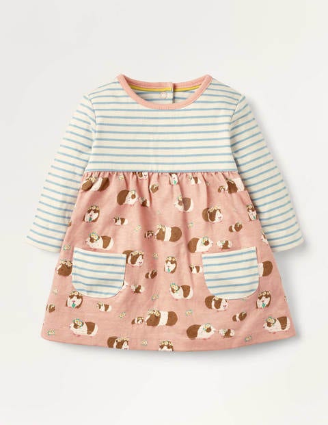 Robe en jersey à motif pêle-mêle Bébé Boden, PNK