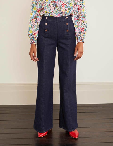 high waisted sailor jeans