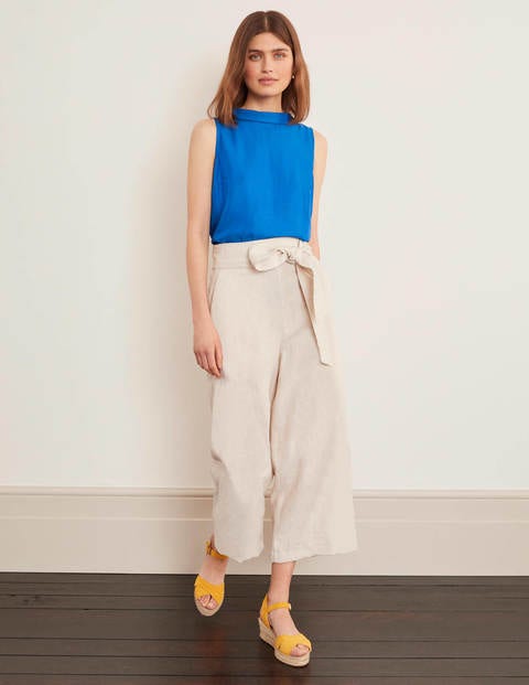 Pantalon Weymouth en lin Femme Boden, NEU