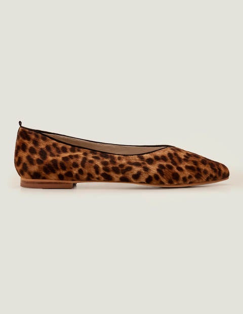 Julia Pointed Flats - Tan Leopard | Boden US