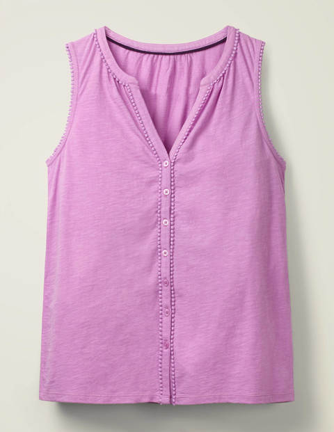 Chemise Dara en jersey à pompons Femme Boden, SPT