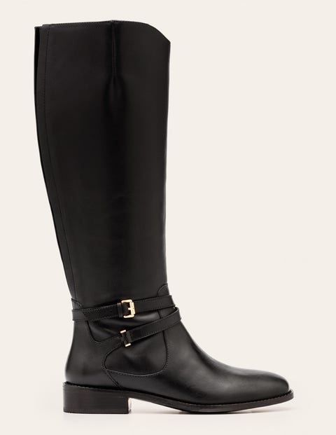 Pembroke Knee High Boots - Black | Boden UK
