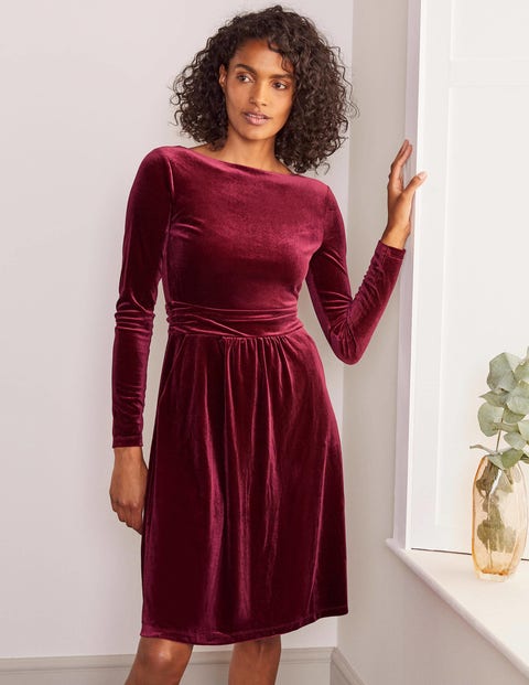 Abigail Velvet Dress - Ruby Ring