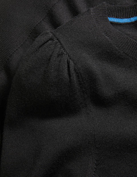 Pull Stowe en laine mérinos Femme Boden, BLK