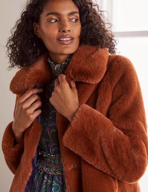 Buy Brown Faux Fur Jacket from Next Austria-thanhphatduhoc.com.vn