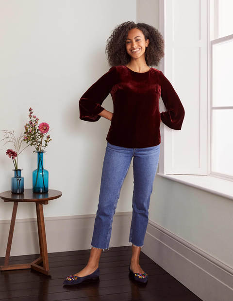 Top Kate en velours Femme Boden, DPR