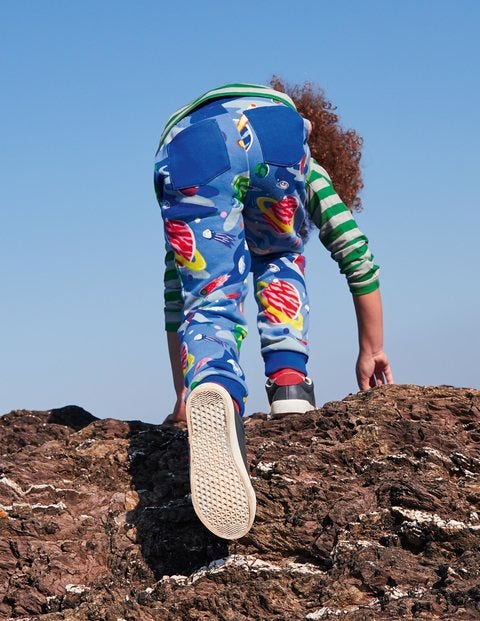 Printed Joggers Bright Blue Space